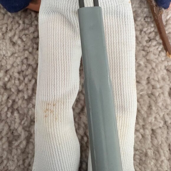 Vintage Folk Art Hobo Figurine Hard Face, Lower Legs, Shoes‎ & Hands 9” on Stand - Picture 7 of 11